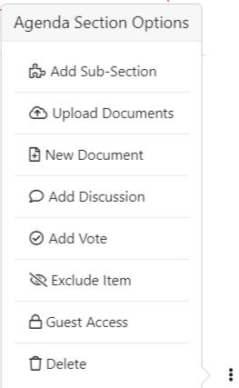 BoardCloud Agenda Section Functionality